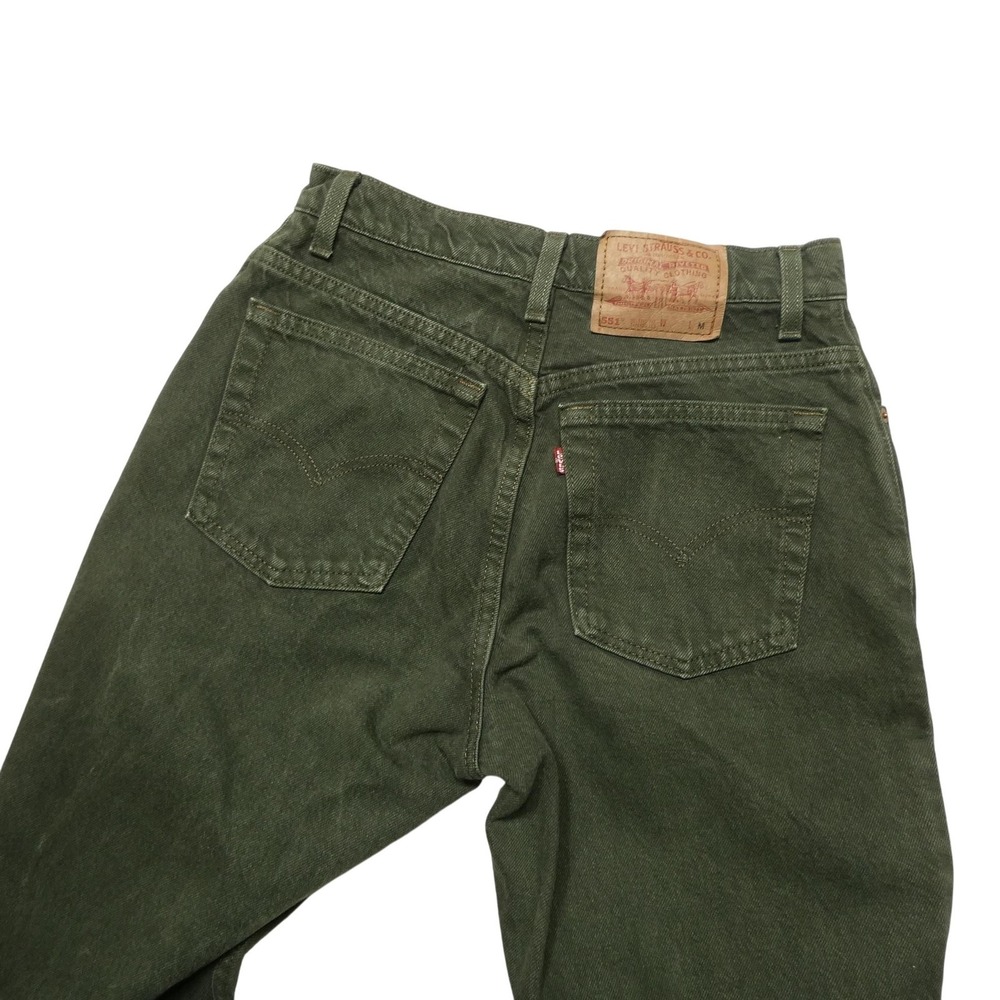 Vintage Levi's 551‎ Relaxed Jeans Womens 10 Green M Wash High Rise Tapered Leg